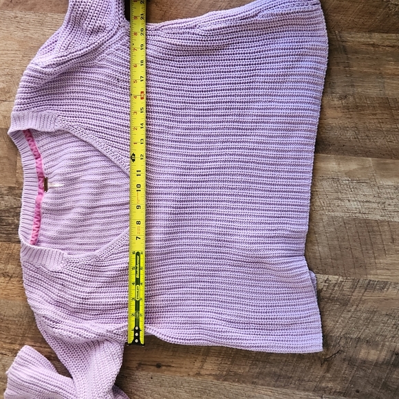 Free People Damsel Purple Bell Sleeve Sweater Size Medium - Picture 7 of 15